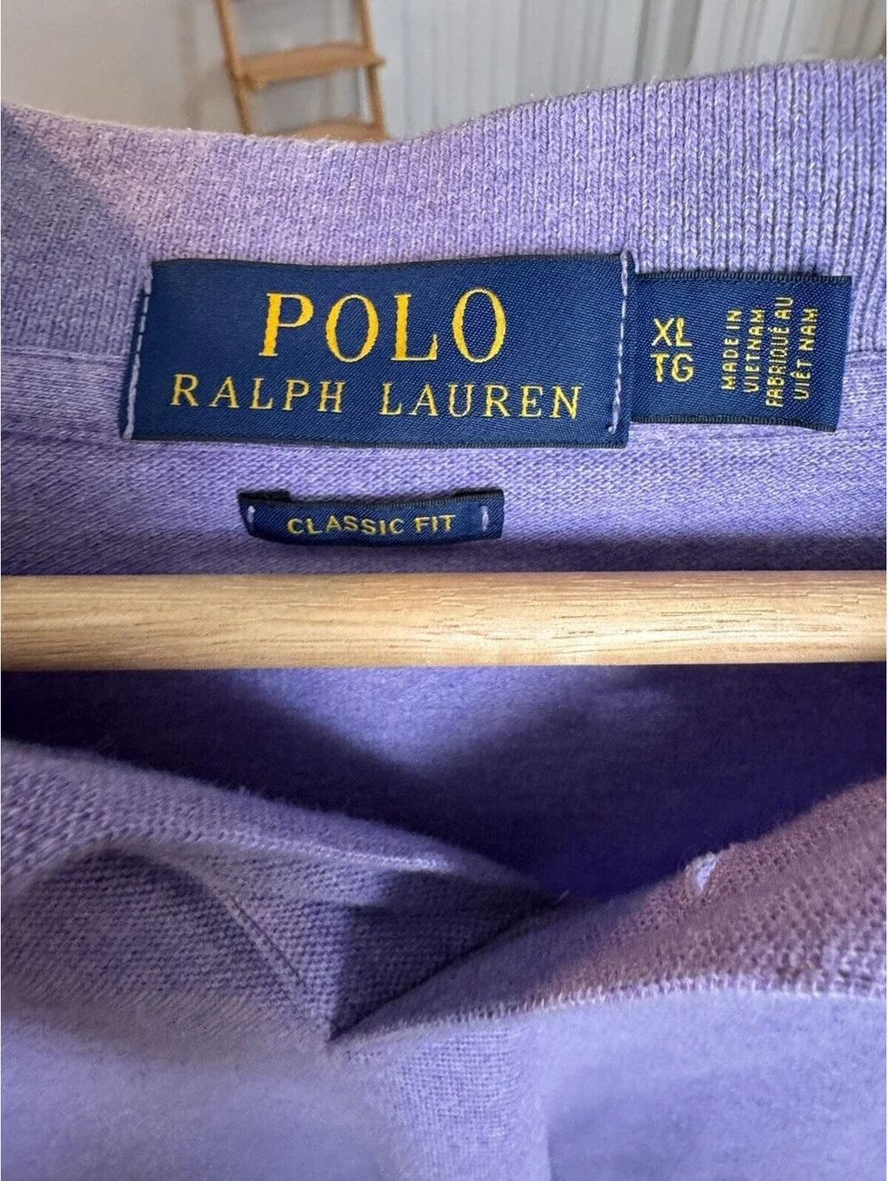 Y2K Polo Ralph Lauren Men’s Purple Short Sleeve Green Pony Logo Size Extra Large